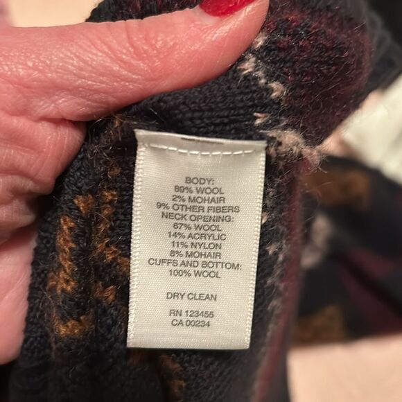 EUC Vintage Lord & Taylor 424 fifth wool Blend Sweater (size Large) - Picture 6 of 6